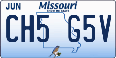 MO license plate CH5G5V