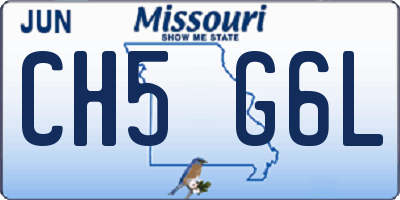 MO license plate CH5G6L