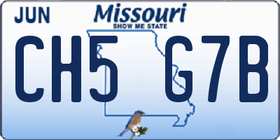 MO license plate CH5G7B