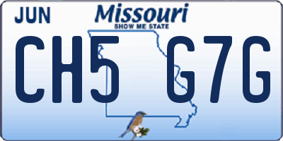 MO license plate CH5G7G