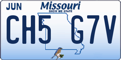 MO license plate CH5G7V