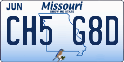 MO license plate CH5G8D