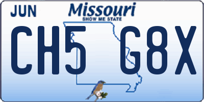 MO license plate CH5G8X