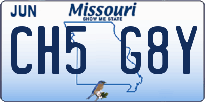 MO license plate CH5G8Y