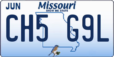 MO license plate CH5G9L