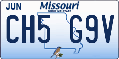 MO license plate CH5G9V