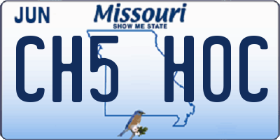 MO license plate CH5H0C