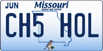 MO license plate CH5H0L
