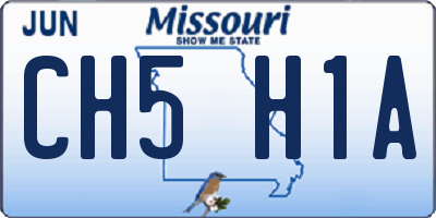 MO license plate CH5H1A