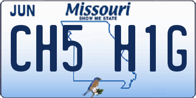 MO license plate CH5H1G