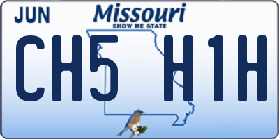 MO license plate CH5H1H