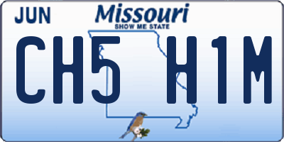 MO license plate CH5H1M