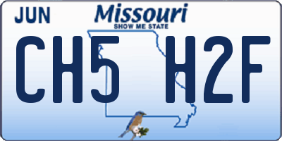 MO license plate CH5H2F