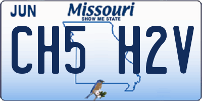 MO license plate CH5H2V
