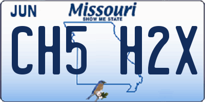 MO license plate CH5H2X