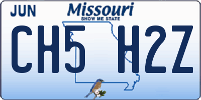 MO license plate CH5H2Z