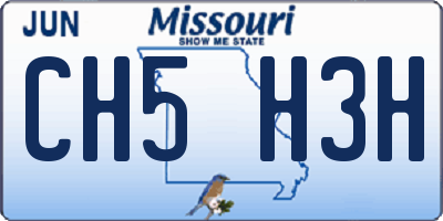 MO license plate CH5H3H