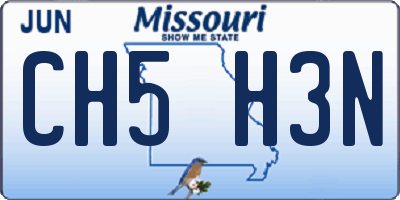 MO license plate CH5H3N