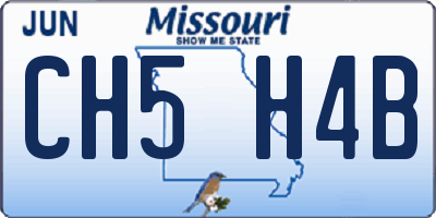MO license plate CH5H4B