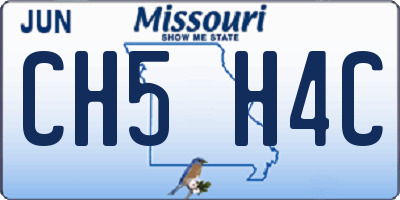 MO license plate CH5H4C