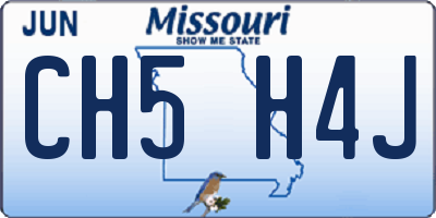 MO license plate CH5H4J