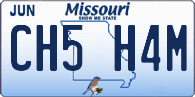 MO license plate CH5H4M
