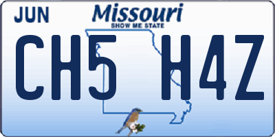 MO license plate CH5H4Z