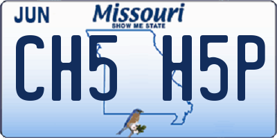 MO license plate CH5H5P