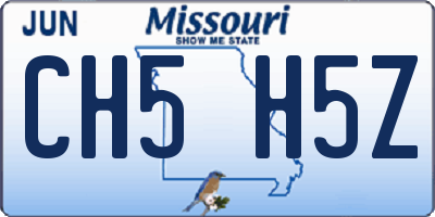 MO license plate CH5H5Z