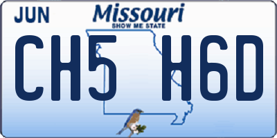 MO license plate CH5H6D