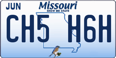 MO license plate CH5H6H
