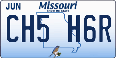 MO license plate CH5H6R