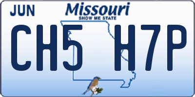 MO license plate CH5H7P