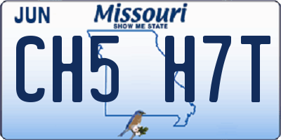MO license plate CH5H7T