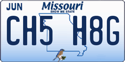 MO license plate CH5H8G