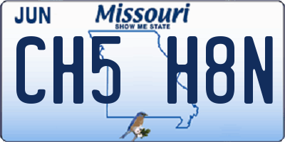MO license plate CH5H8N