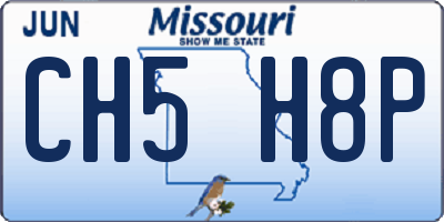 MO license plate CH5H8P