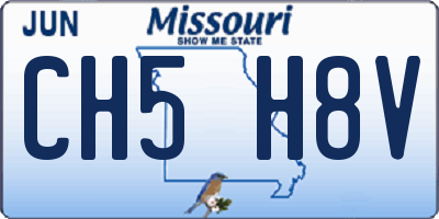MO license plate CH5H8V