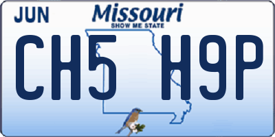 MO license plate CH5H9P