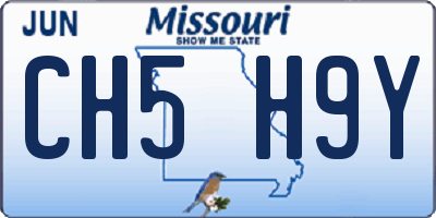 MO license plate CH5H9Y