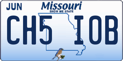 MO license plate CH5I0B