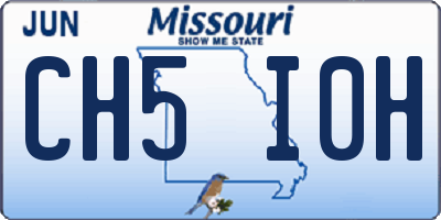MO license plate CH5I0H