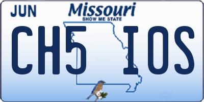 MO license plate CH5I0S