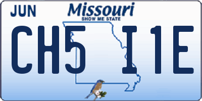 MO license plate CH5I1E
