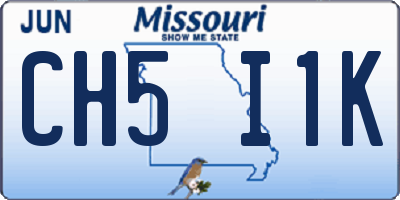 MO license plate CH5I1K