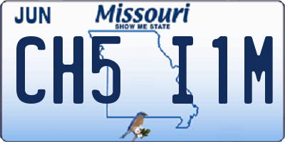 MO license plate CH5I1M