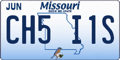 MO license plate CH5I1S