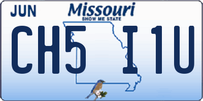 MO license plate CH5I1U