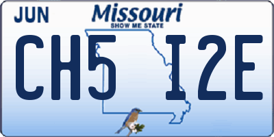 MO license plate CH5I2E