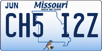 MO license plate CH5I2Z
